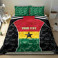 Ghana Football Custom Bedding Set Go Black Queens Kente Pattern