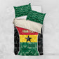 Ghana Football Custom Bedding Set Go Black Queens Kente Pattern