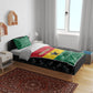 Ghana Football Custom Bedding Set Go Black Queens Kente Pattern