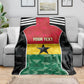 Ghana Football Custom Blanket Go Black Queens Kente Pattern