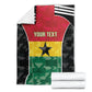 Ghana Football Custom Blanket Go Black Queens Kente Pattern