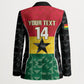 Ghana Football Custom Blazer Go Black Queens Kente Pattern