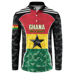 Ghana Football Custom Button Sweatshirt Go Black Queens Kente Pattern
