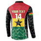 Ghana Football Custom Button Sweatshirt Go Black Queens Kente Pattern