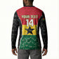 Ghana Football Custom Button Sweatshirt Go Black Queens Kente Pattern