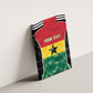 Ghana Football Custom Canvas Wall Art Go Black Queens Kente Pattern