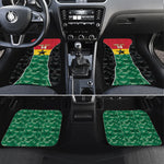 Ghana Football Custom Car Mats Go Black Queens Kente Pattern