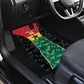 Ghana Football Custom Car Mats Go Black Queens Kente Pattern