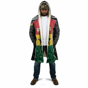 Ghana Football Custom Cloak Go Black Queens Kente Pattern