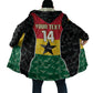 Ghana Football Custom Cloak Go Black Queens Kente Pattern