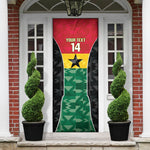 Ghana Football Custom Door Cover Go Black Queens Kente Pattern