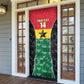 Ghana Football Custom Door Cover Go Black Queens Kente Pattern
