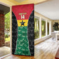 Ghana Football Custom Door Cover Go Black Queens Kente Pattern