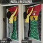Ghana Football Custom Door Cover Go Black Queens Kente Pattern