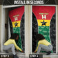 Ghana Football Custom Door Cover Go Black Queens Kente Pattern
