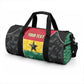 Ghana Football Custom Duffle Bag Go Black Queens Kente Pattern