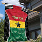 Ghana Football Custom Garden Flag Go Black Queens Kente Pattern