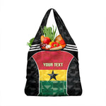 Ghana Football Custom Grocery Bag Go Black Queens Kente Pattern