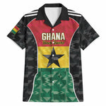 Ghana Football Custom Hawaiian Shirt Go Black Queens Kente Pattern