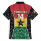 Ghana Football Custom Hawaiian Shirt Go Black Queens Kente Pattern
