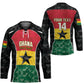 Ghana Football Custom Hockey Jersey Go Black Queens Kente Pattern