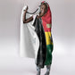 Ghana Football Custom Hooded Blanket Go Black Queens Kente Pattern