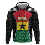 Ghana Football Custom Hoodie Go Black Queens Kente Pattern