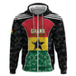 Ghana Football Custom Hoodie Go Black Queens Kente Pattern