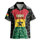 Ghana Football Custom Kid Hawaiian Shirt Go Black Queens Kente Pattern