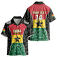 Ghana Football Custom Kid Hawaiian Shirt Go Black Queens Kente Pattern
