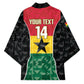 Ghana Football Custom Kimono Go Black Queens Kente Pattern