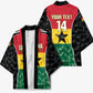 Ghana Football Custom Kimono Go Black Queens Kente Pattern