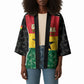 Ghana Football Custom Kimono Go Black Queens Kente Pattern