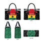 Ghana Football Custom Leather Bag Go Black Queens Kente Pattern