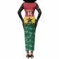 Ghana Football Custom Long Sleeve Bodycon Dress Go Black Queens Kente Pattern
