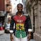 Ghana Football Custom Long Sleeve Button Shirt Go Black Queens Kente Pattern