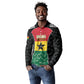 Ghana Football Custom Long Sleeve Polo Shirt Go Black Queens Kente Pattern
