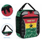 Ghana Football Custom Lunch Bag Go Black Queens Kente Pattern