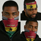 Ghana Football Custom Neck Gaiter Go Black Queens Kente Pattern