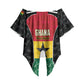 Ghana Football Custom Off Shoulder Wrap Waist Top Go Black Queens Kente Pattern