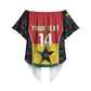 Ghana Football Custom Off Shoulder Wrap Waist Top Go Black Queens Kente Pattern