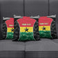 Ghana Football Custom Pillow Cover Go Black Queens Kente Pattern