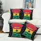 Ghana Football Custom Pillow Cover Go Black Queens Kente Pattern