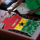 Ghana Football Custom Puzzle Go Black Queens Kente Pattern