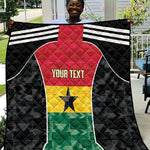 Ghana Football Custom Quilt Go Black Queens Kente Pattern