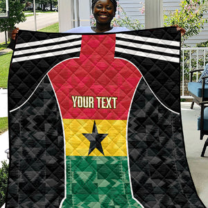 Ghana Football Custom Quilt Go Black Queens Kente Pattern