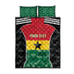 Ghana Football Custom Quilt Bed Set Go Black Queens Kente Pattern
