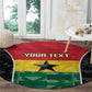 Ghana Football Custom Round Carpet Go Black Queens Kente Pattern