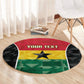 Ghana Football Custom Round Carpet Go Black Queens Kente Pattern