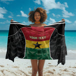 Ghana Football Custom Sarong Go Black Queens Kente Pattern